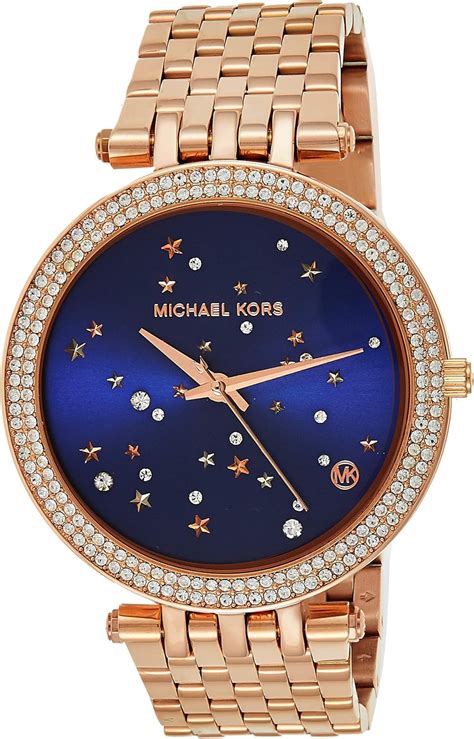 Michael Kors Women's Stainless Steel Analog Blue Dial Watch 